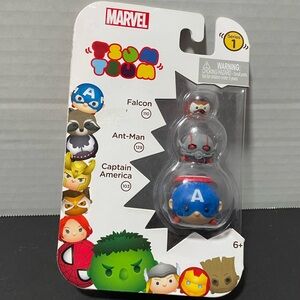 Marvel Tsum Tsum Series 1 Action Figures - Falcon, Ant-man and Captain America